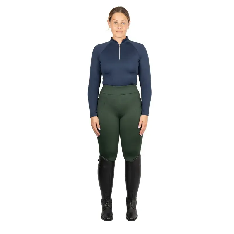 Hy Equestrian Melton Riding Tights in Forest Green