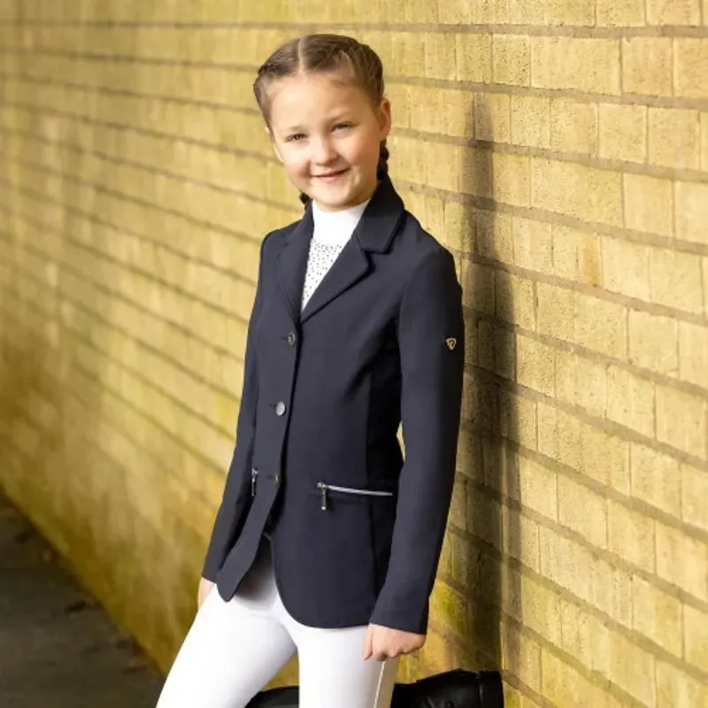 Hy Equestrian Children's Elevate Artemis Show Jacket in Navy-5