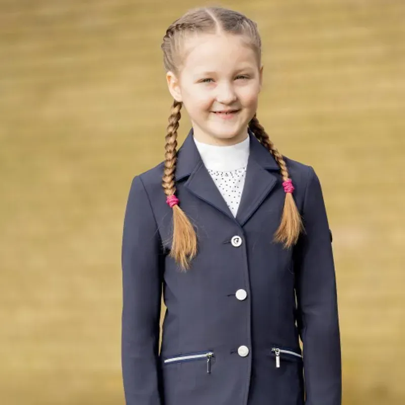 Hy Equestrian Children's Elevate Artemis Show Jacket in Navy-4