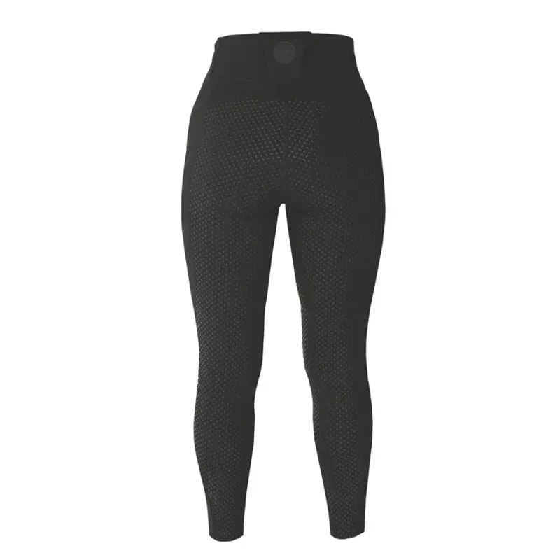 Equetech Luxe Thermal Winter Pull-On Breeches in Black-3