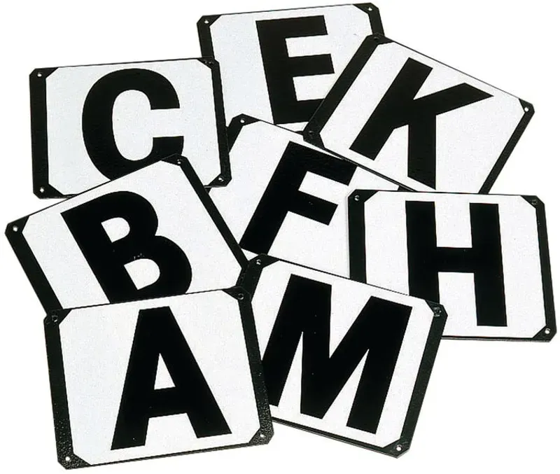 STUBBS Set of 8 Dressage Letters in White