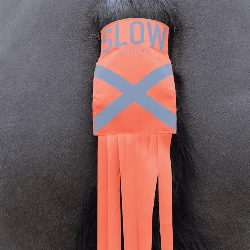 Equetech One Size Hi-Vis Vision Horse Tail Tassels in Orange-2