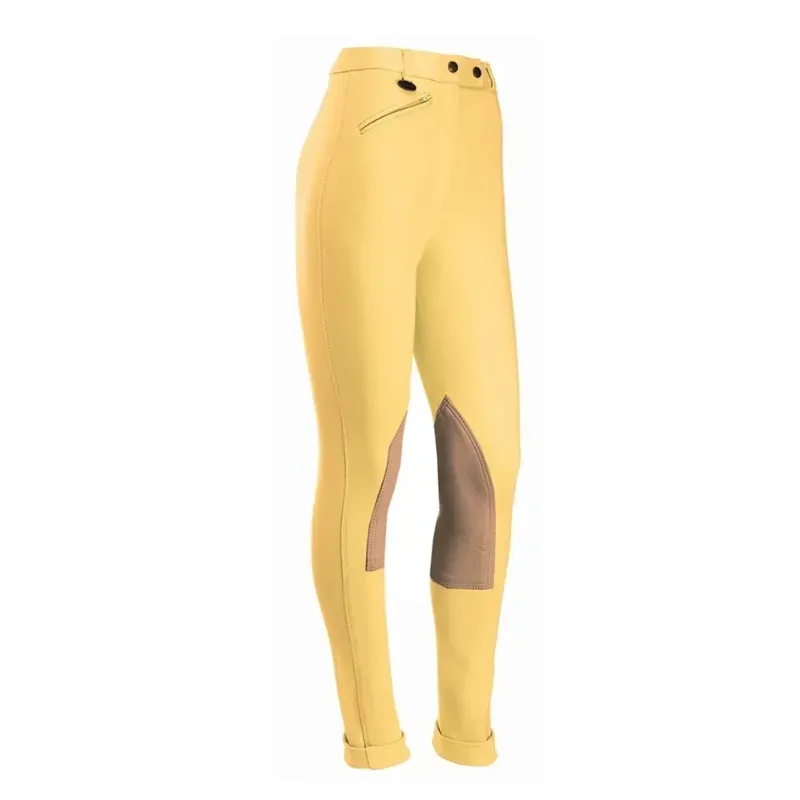 Equetech Junior Deluxe Prima Jodhpurs in Canary/Fawn