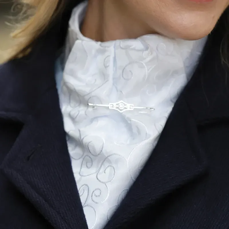 Equetech One Size Deluxe Gatsby Stock Pin in Silver-1