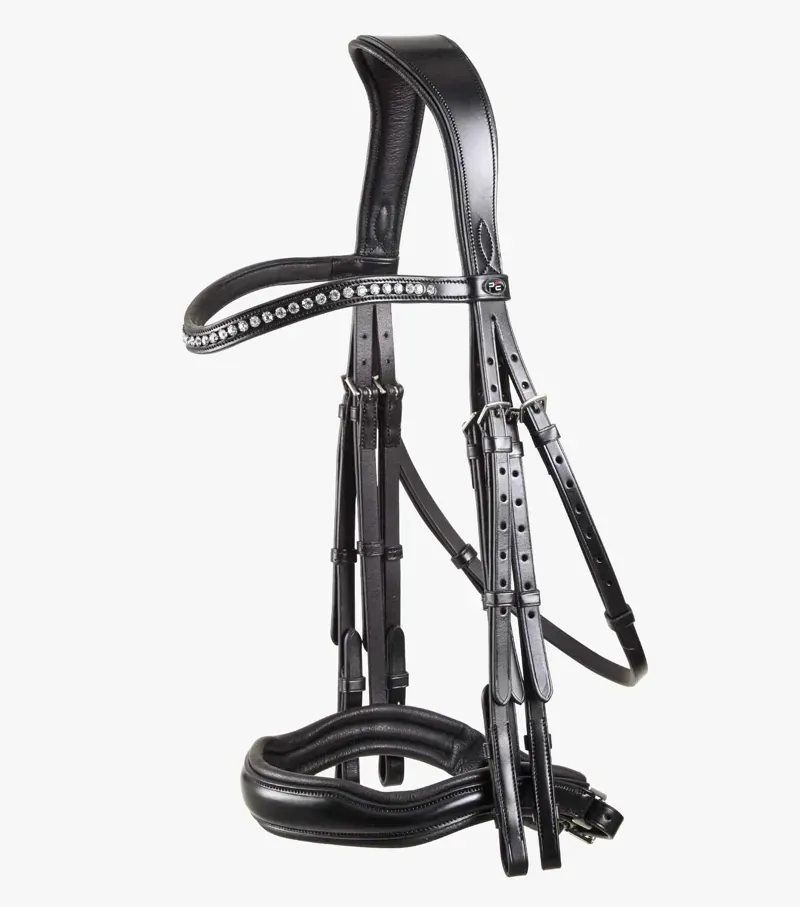 Premier Equine Abriano Anatomic Double Bridle in Black-3