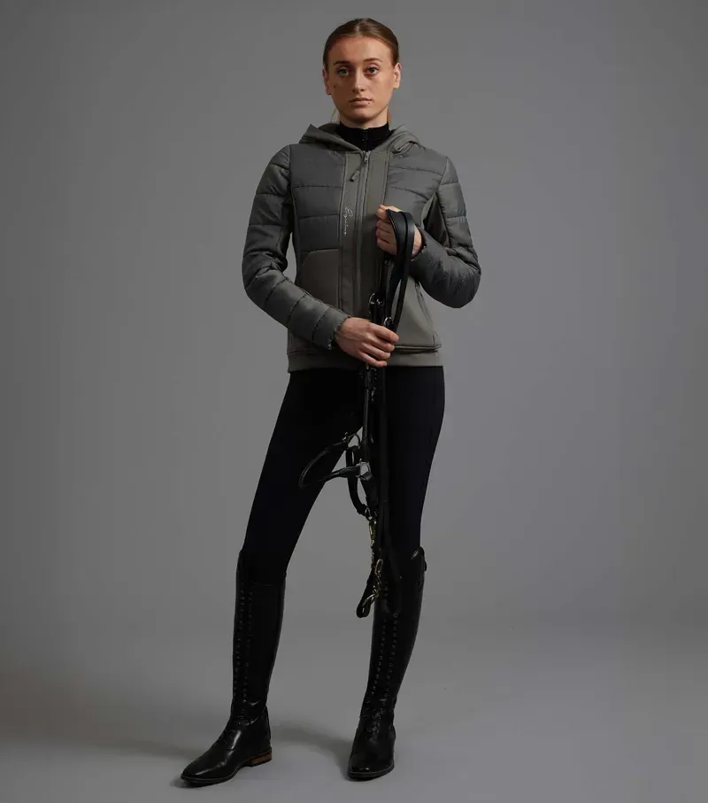 Premier Equine Ladies Agata Riding Jacket in Anthracite-1