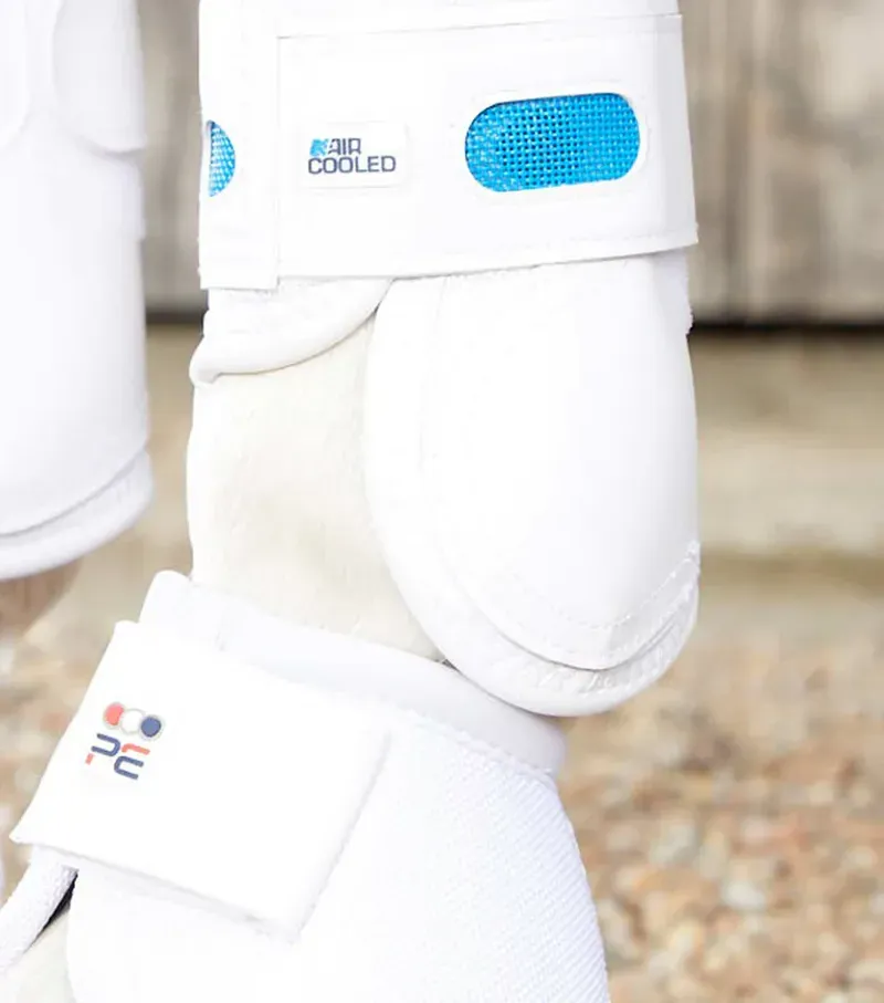Premier Equine Air Cooled Original Eventing Boots in White-3