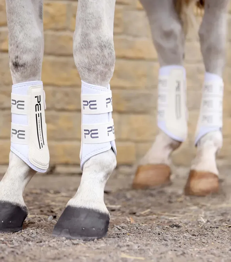 Premier Equine X-Large Air Velox Single Locking Brushing Boots in White-5