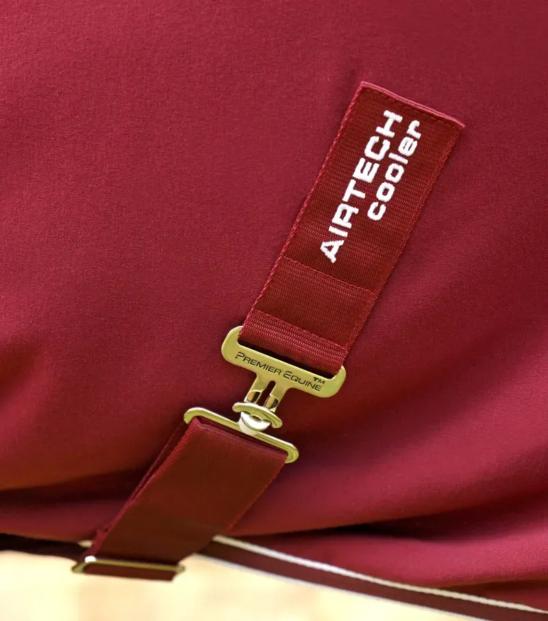 Premier Equine 5'3 Airtech Horse Cooler Rug in Burgundy-4