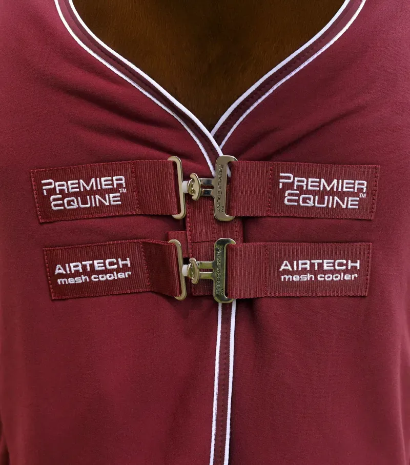 Premier Equine 6'0 Airtech Mesh Horse Cooler Rug in Burgundy-1