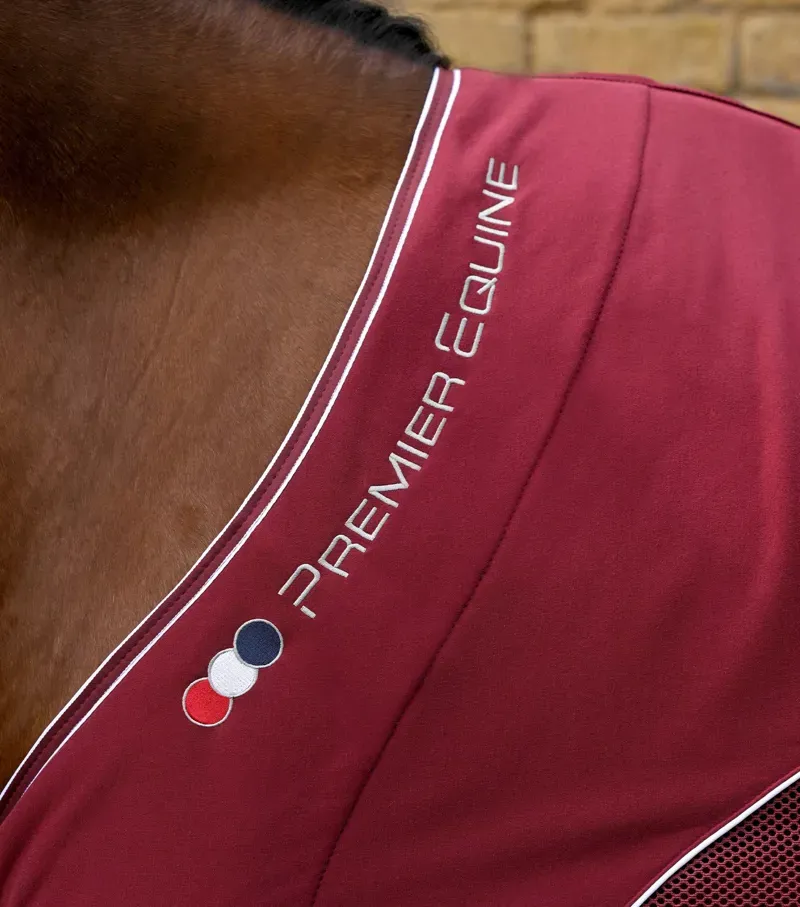 Premier Equine 5'9 Airtech Mesh Horse Cooler Rug in Burgundy-2