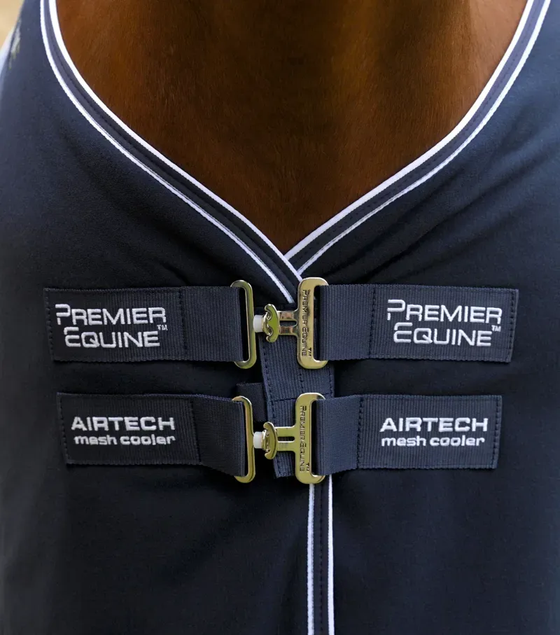 Premier Equine 7'0 Airtech Mesh Horse Cooler Rug in Navy-1