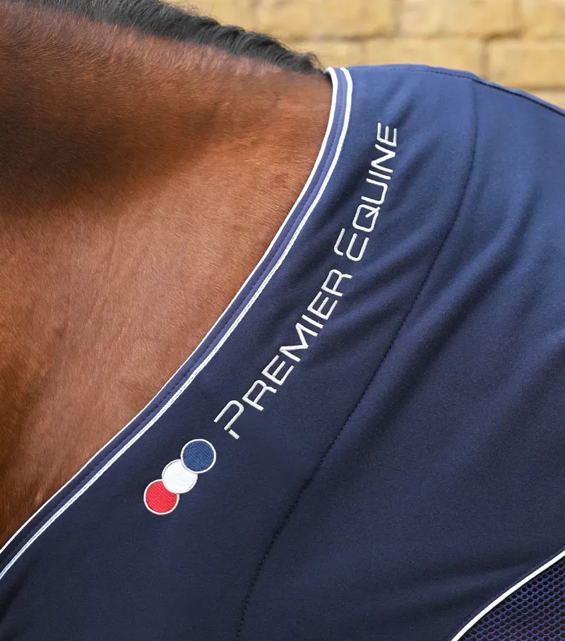 Premier Equine 7'0 Airtech Mesh Horse Cooler Rug in Navy-2
