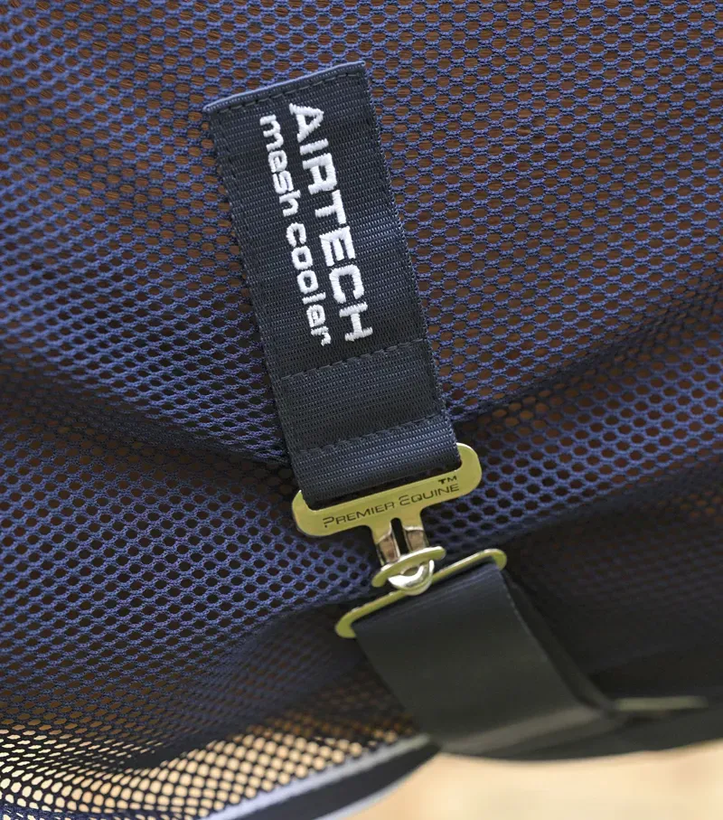 Premier Equine 5'0 Airtech Mesh Horse Cooler Rug in Navy-4