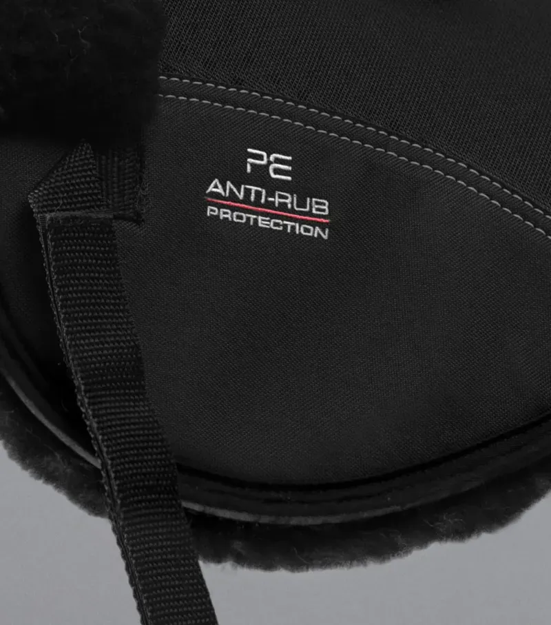Airtechnology Shockproof Wool Saddle Pad - Half Pad / Grey/Black Wool full-4