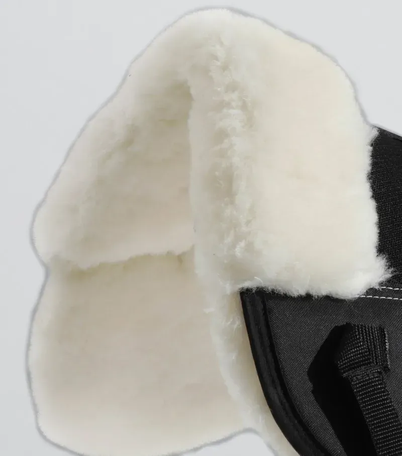 Premier Equine Full Airtechnology Shockproof Wool Half Pad in Black/Natural-2