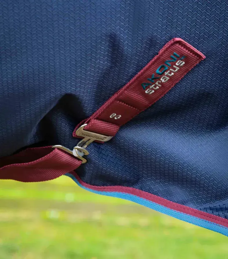 Premier Equine Akoni 0g Turnout Rug With Classic Neck Cover in Navy-2