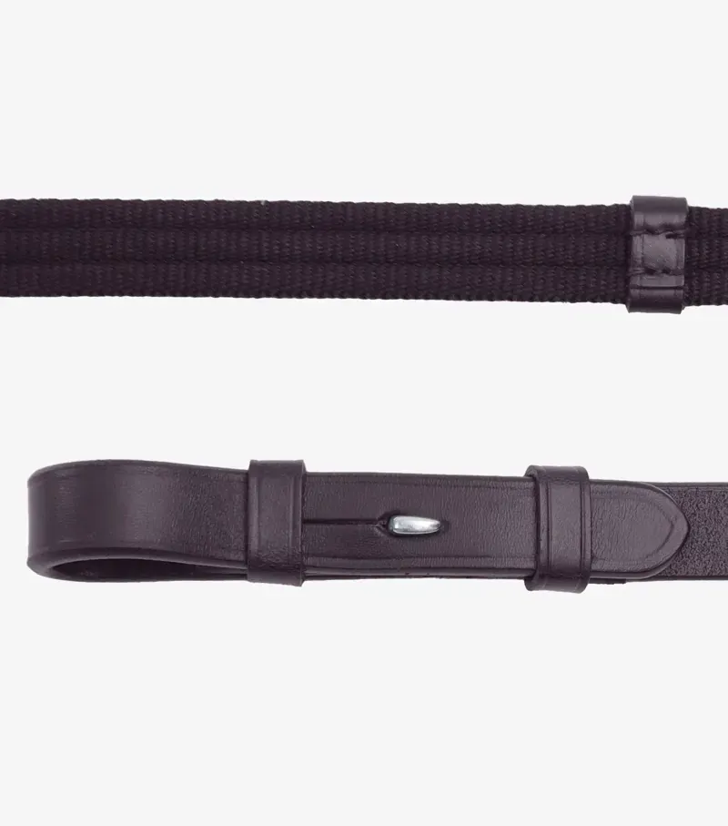 Premier Equine 5/8 Altare Web Reins in Brown-5