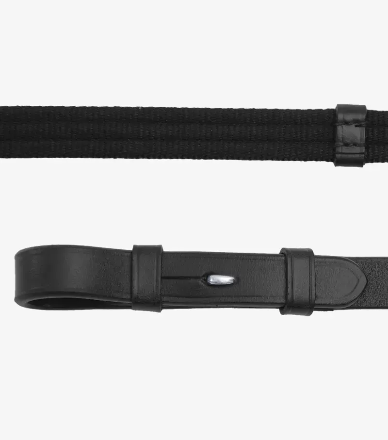 Premier Equine 5/8 Altare Web Reins in Black-5