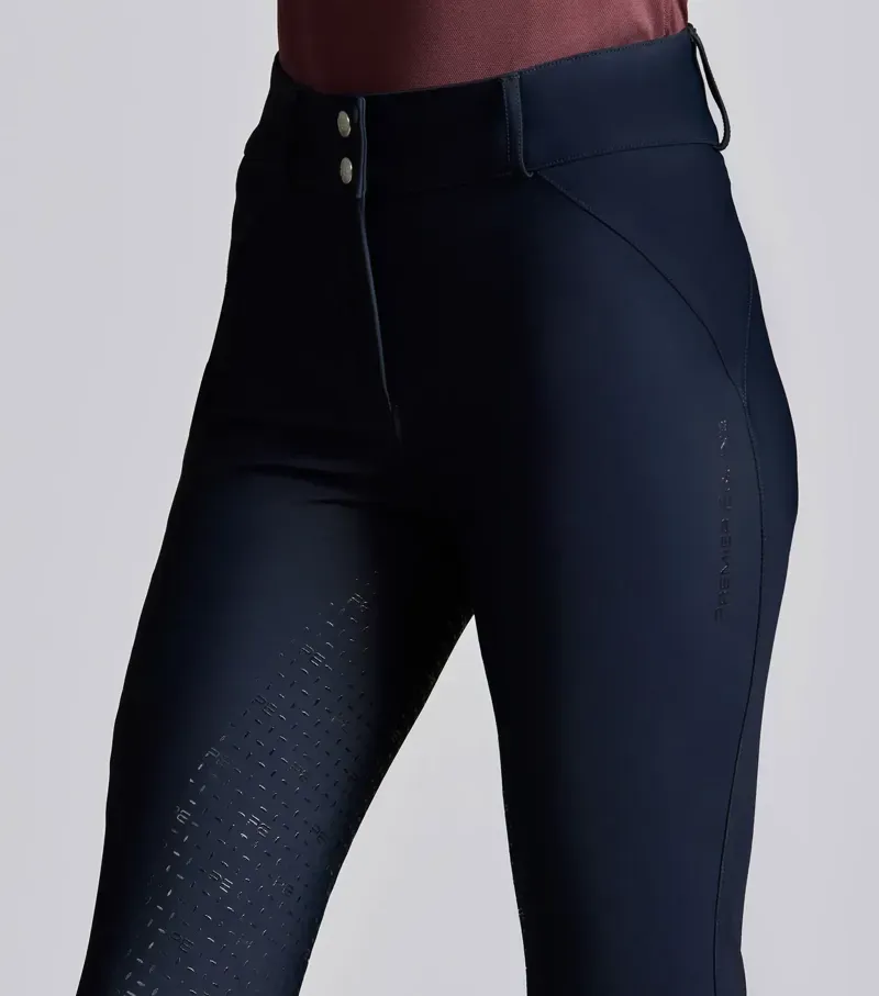 Premier Equine Int. Amnis Women's UK 18 Waterproof Gel Full Seat Riding Breeches in Navy-4