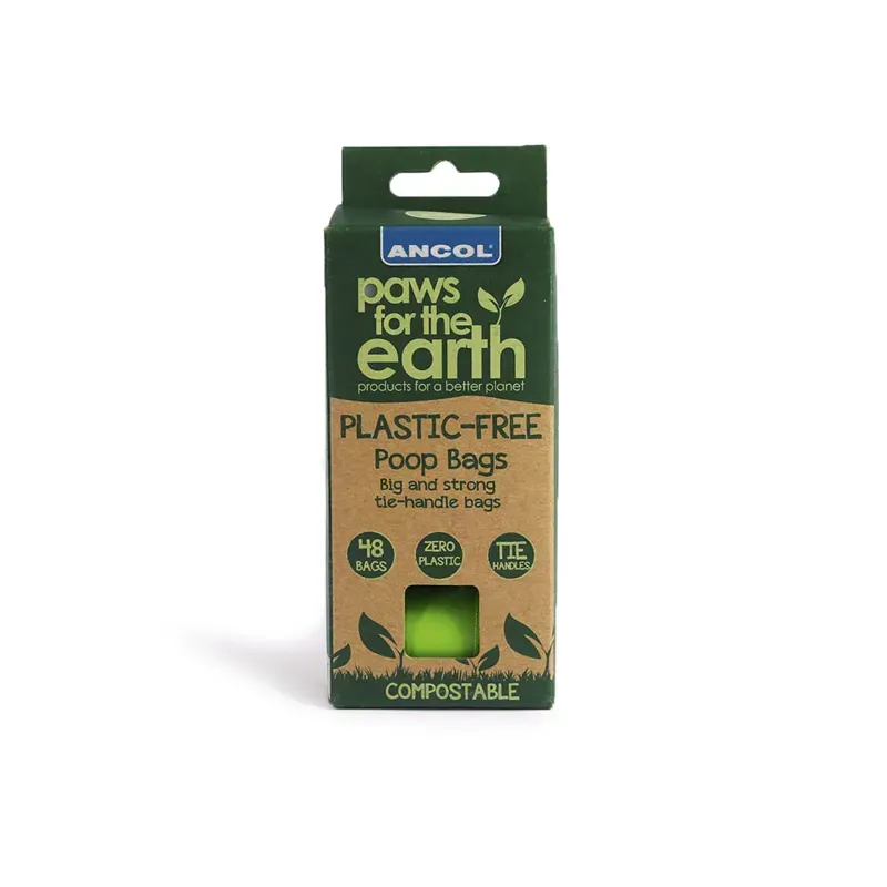 Ancol Paws For The Earth Plastic Free Poop Bag 4 Refills in Brown