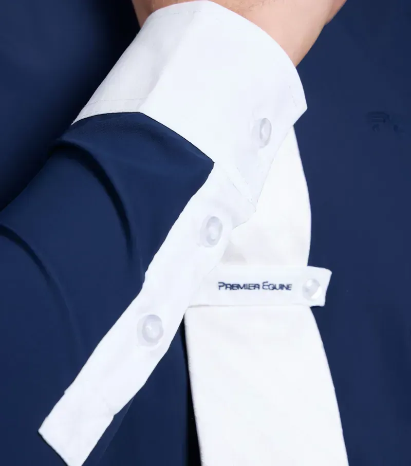 Premier Equine Mens Andate Long Sleeve Show Shirt in Navy-4