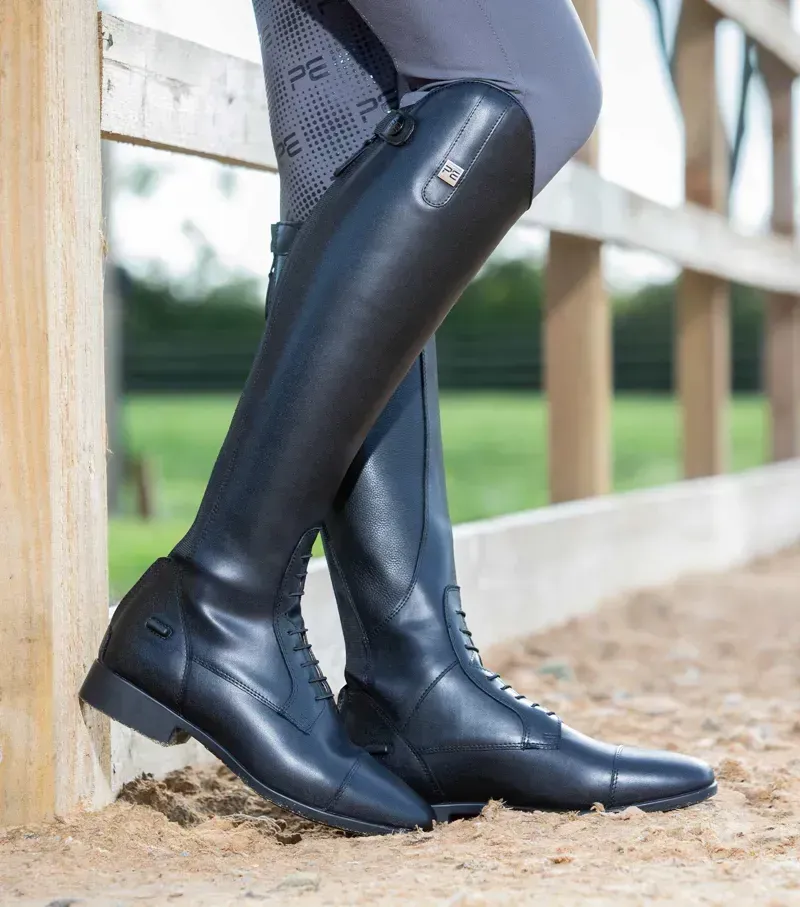 Premier Equine Ladies Anima Synthetic Field Tall Riding Boot in Black-1