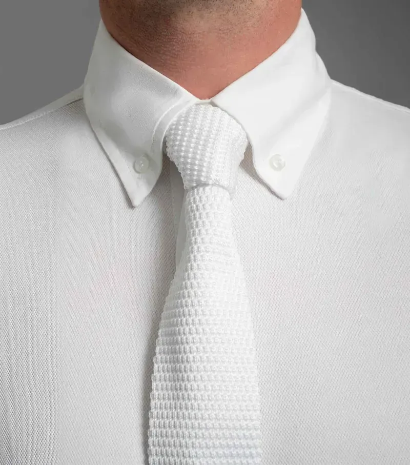 Premier Equine Antonio Short Sleeve Show Shirt in White-2