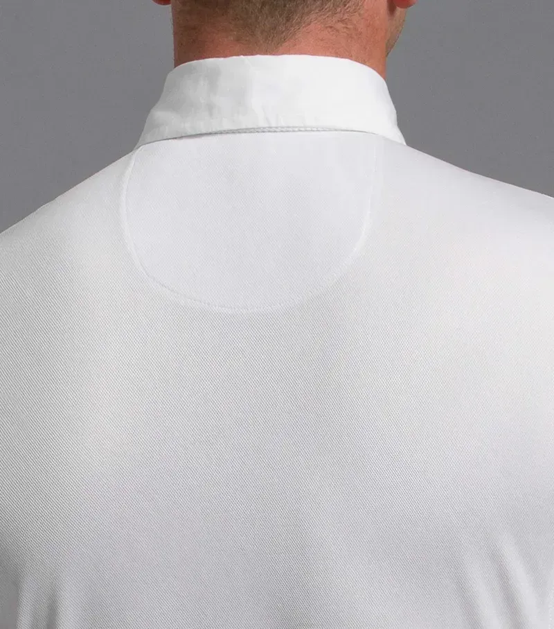 Premier Equine Antonio Short Sleeve Show Shirt in White-3