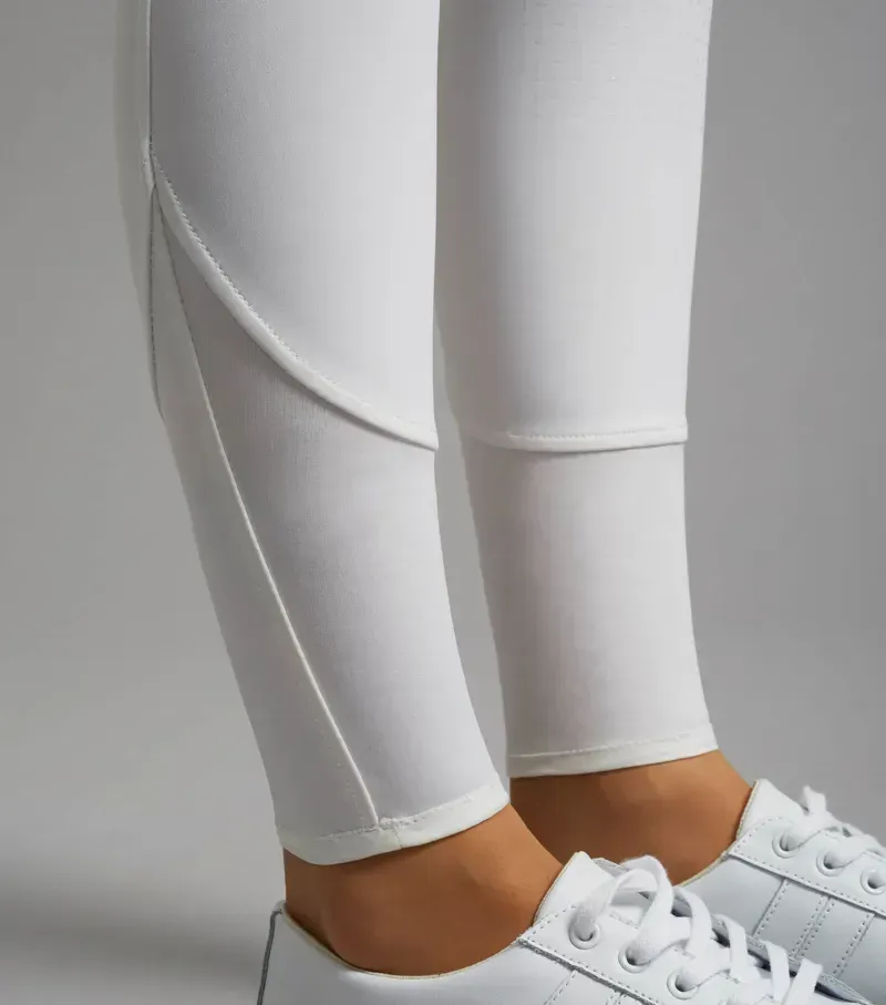 Premier Equine Ladies Aradina Full Seat Gel Competition Riding Breeches in White-4