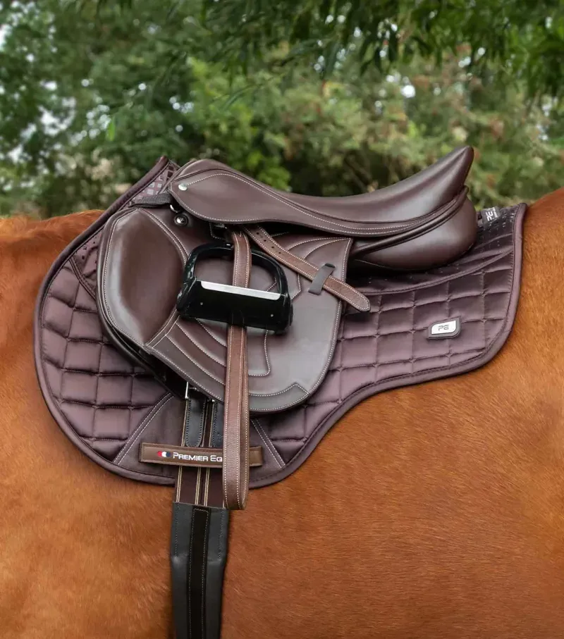 Premier Equine Armada Close Contact GP/Jump Square in Brown-1