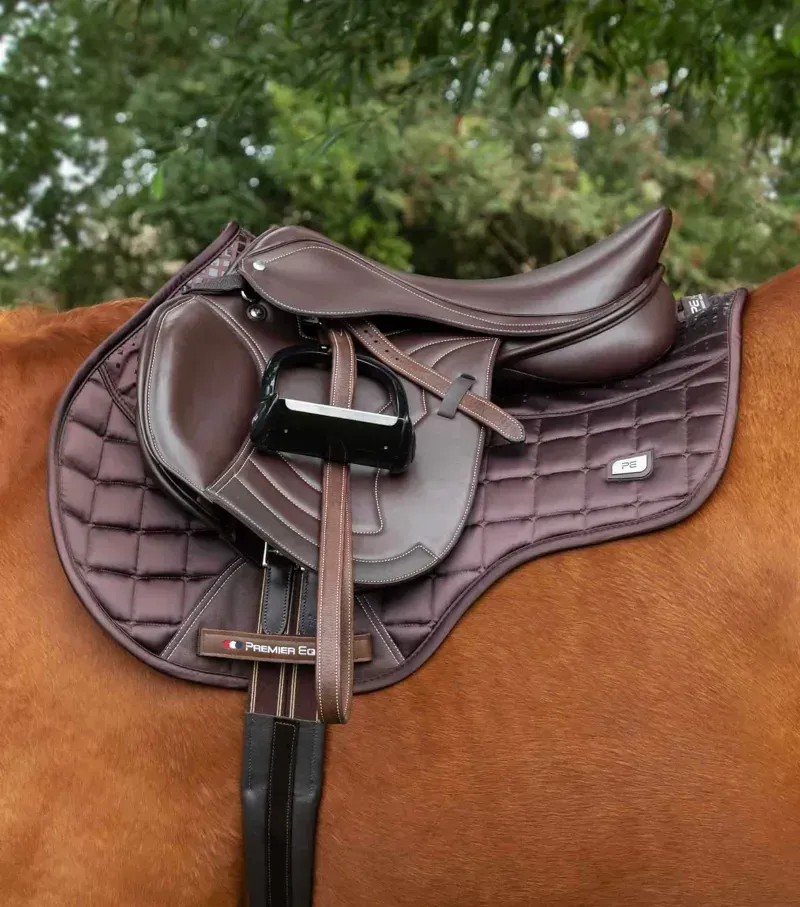 Premier Equine Sautiller Synthetic Close Contact Jump Saddle in Brown-1