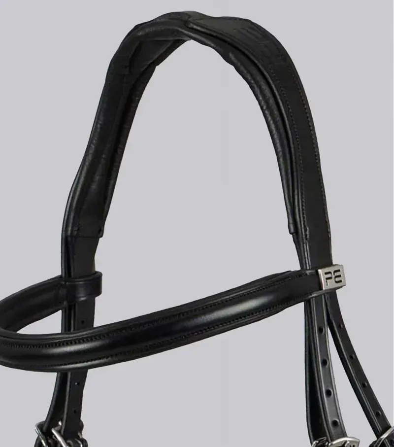 Premier Equine Full Artana Snaffle Bridle in Black-2