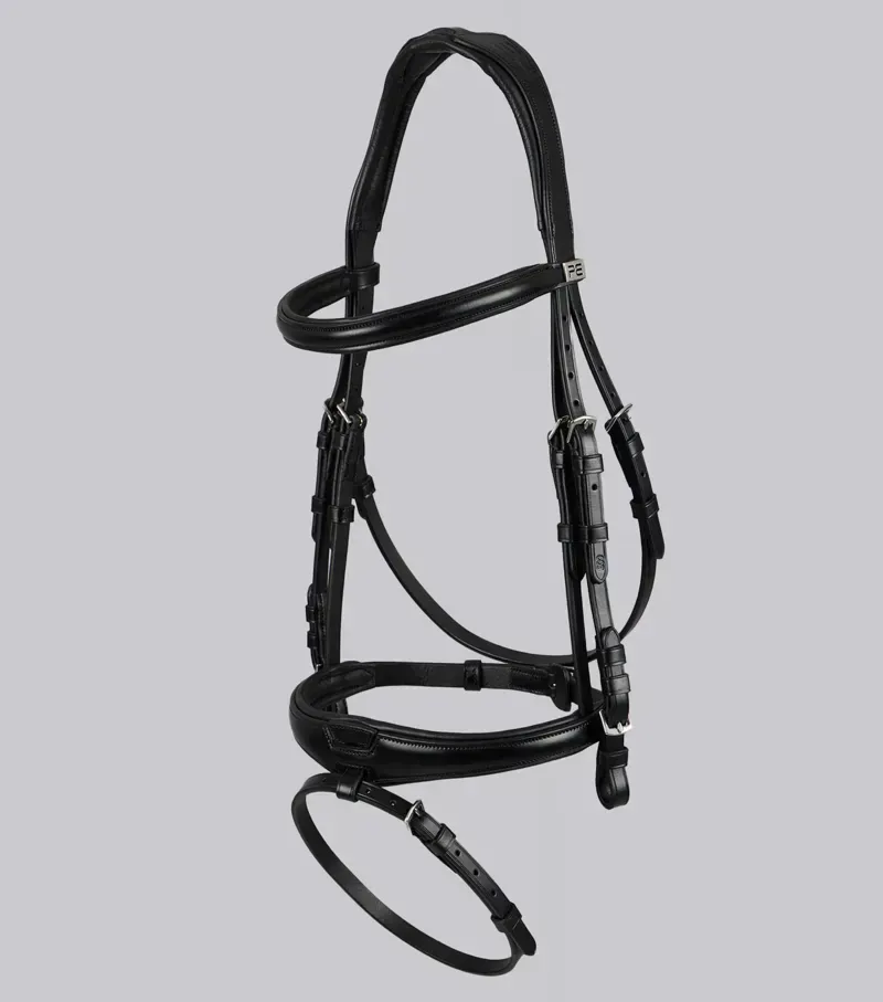 Premier Equine Full Artana Snaffle Bridle in Black-4