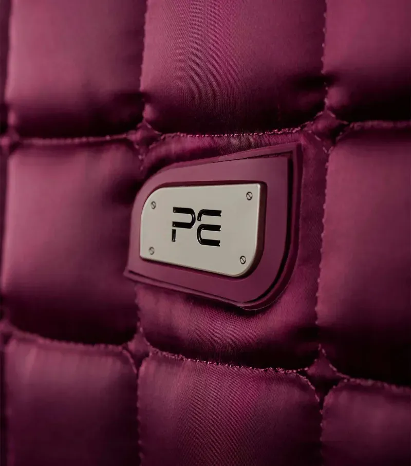 Premier Equine Atlantis CC Satin Wool Dressage Square in Wine/Black-1