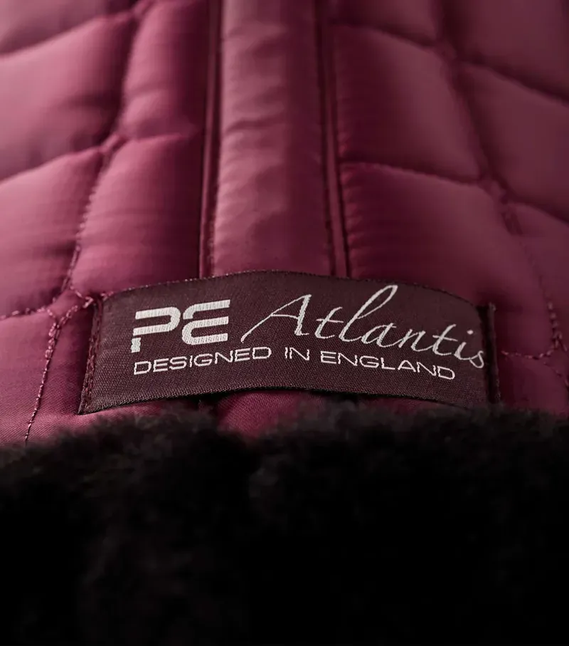 Premier Equine Atlantis CC Satin Wool Dressage Square in Wine/Black-4
