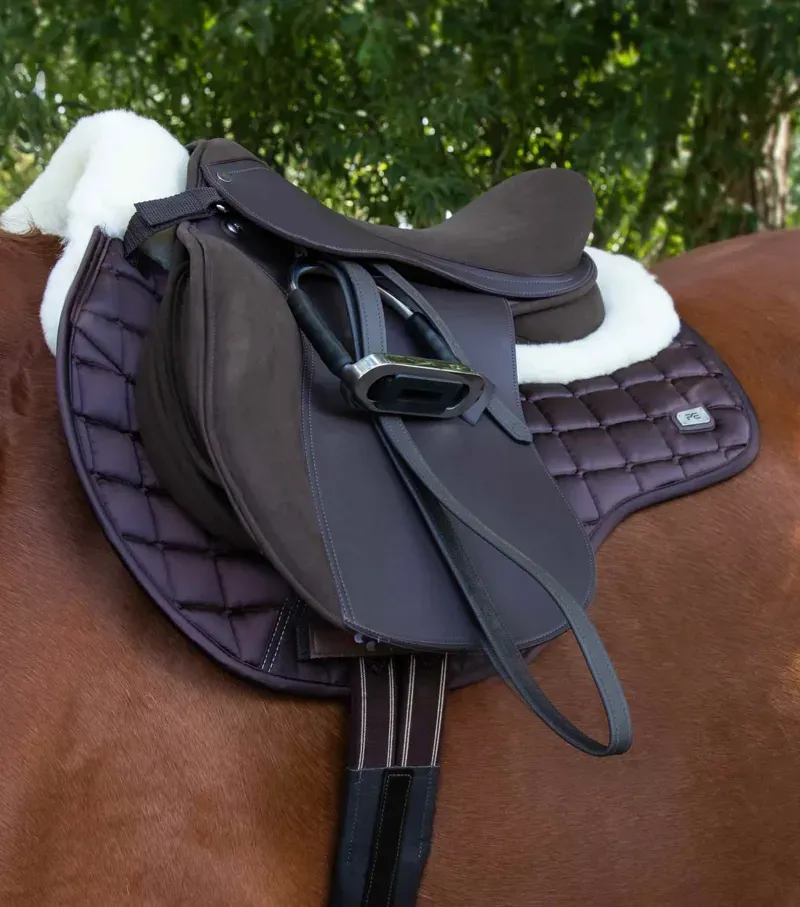 Premier Equine Atlantis CC Satin Wool GP/Jump Square in Brown/Natural-1