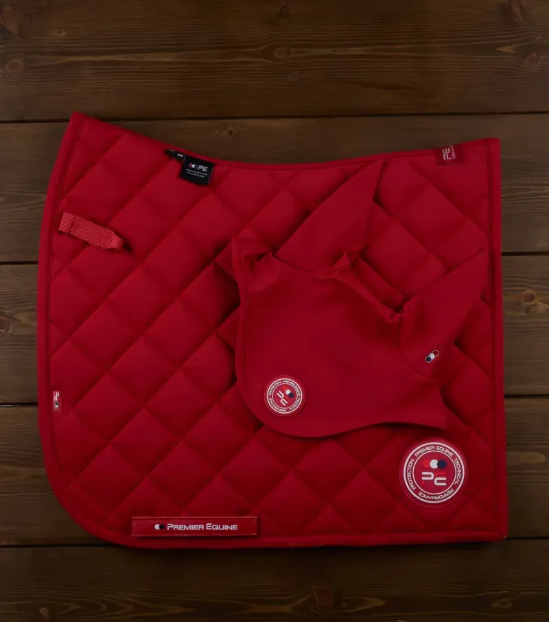Premier Equine Full Atlas Close Contact Dressage Square in Red-5