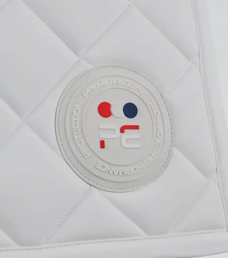 Premier Equine Full Atlas Close Contact Dressage Square in White-1