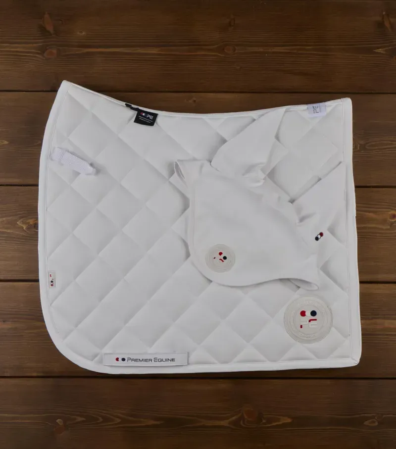 Premier Equine Full Atlas Close Contact Dressage Square in White-5