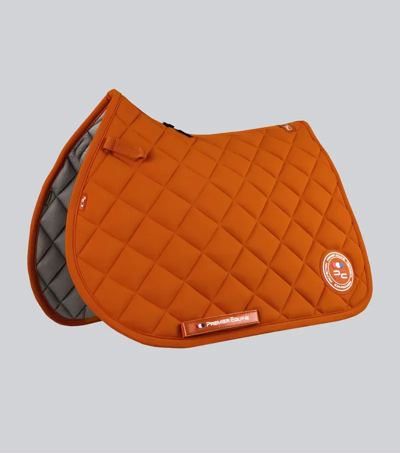 Premier Equine Full Atlas Close Contact GP/Jump Square in Burnt Orange