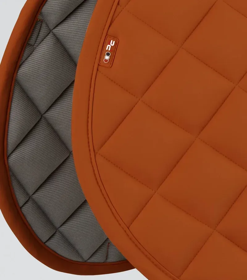 Premier Equine Full Atlas Close Contact GP/Jump Square in Burnt Orange-2