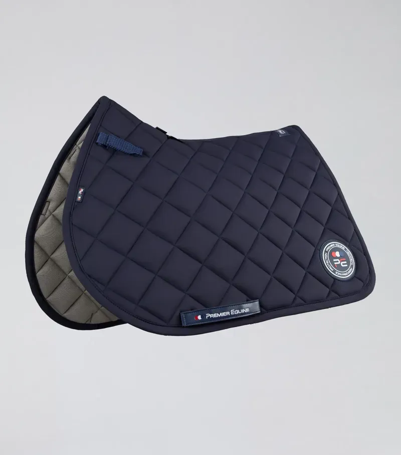 Premier Equine Full Atlas Close Contact GP/Jump Square in Navy