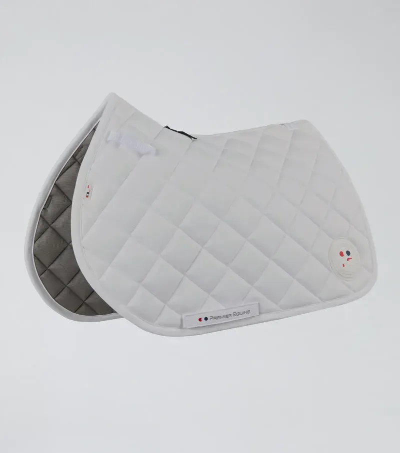 Premier Equine Full Atlas Close Contact GP/Jump Square in White