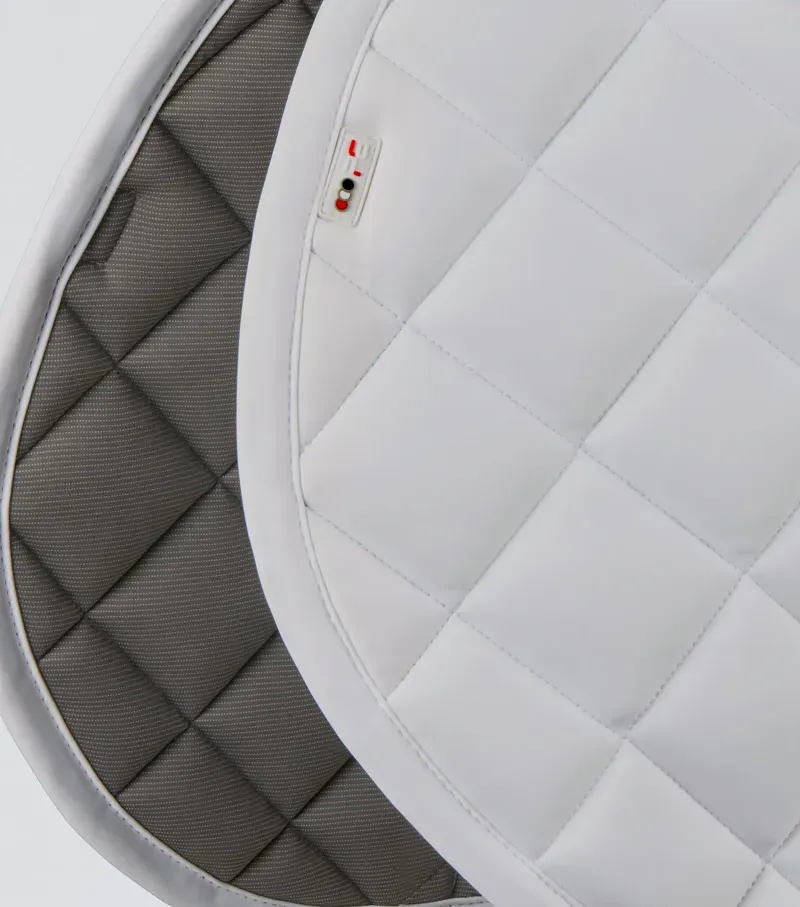 Premier Equine Full Atlas Close Contact GP/Jump Square in White-2