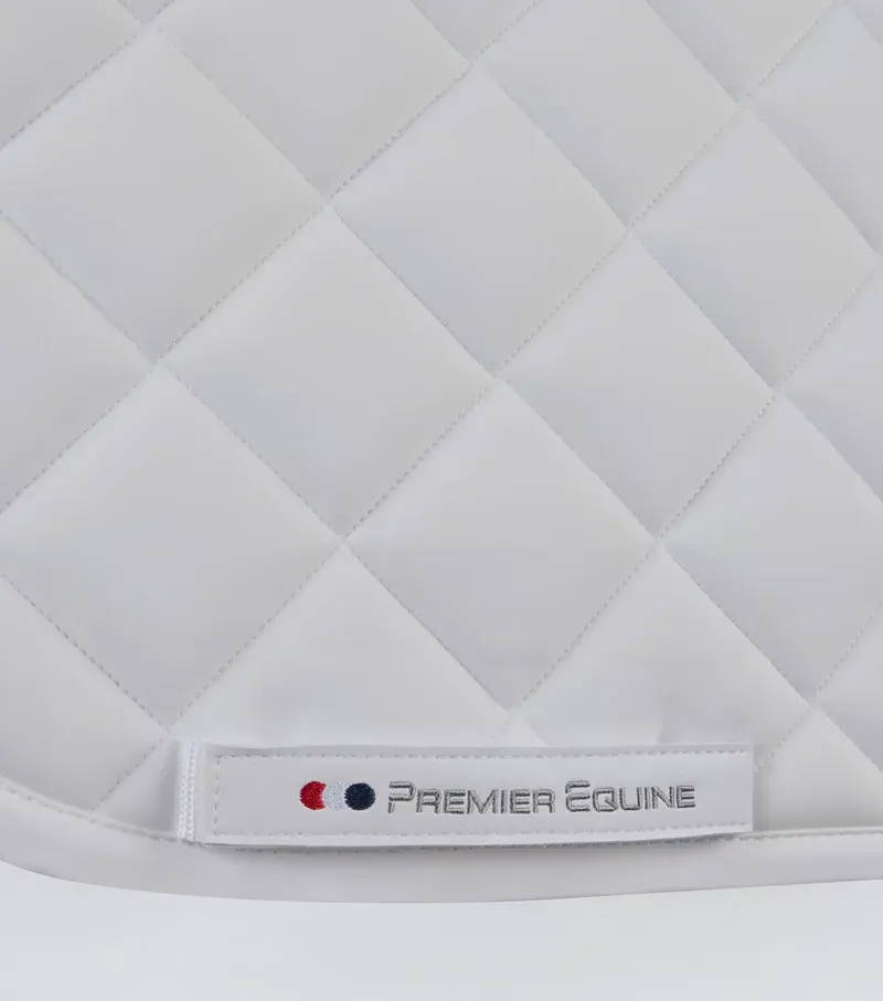 Premier Equine Full Atlas Close Contact GP/Jump Square in White-3