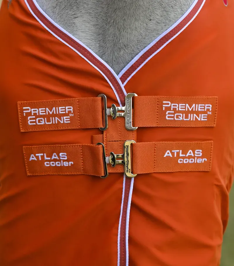 Premier Equine 5'0 Atlas Horse Cooler Rug in Burnt Orange-1