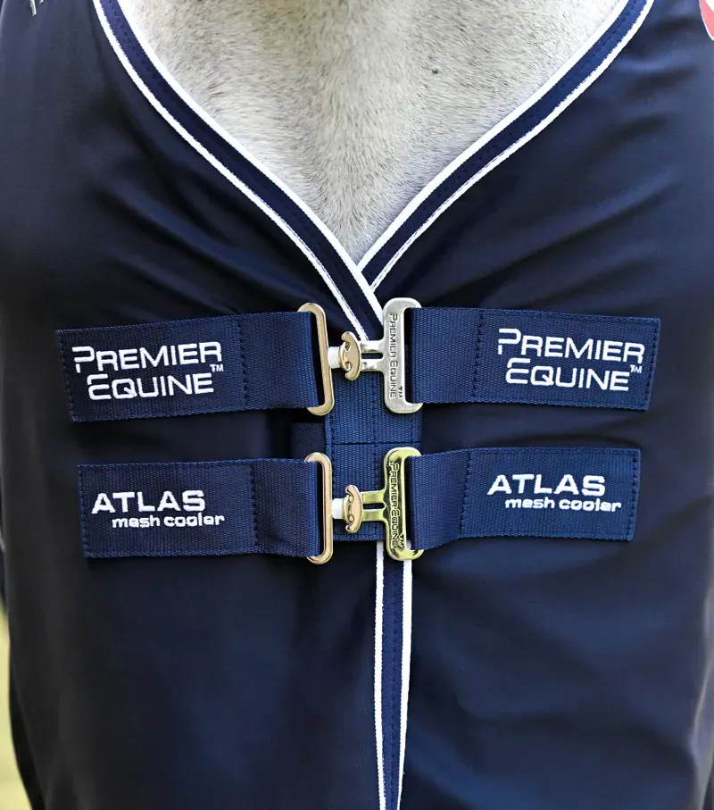 Premier Equine 6'6 Atlas Mesh Horse Cooler Rug in Navy-1