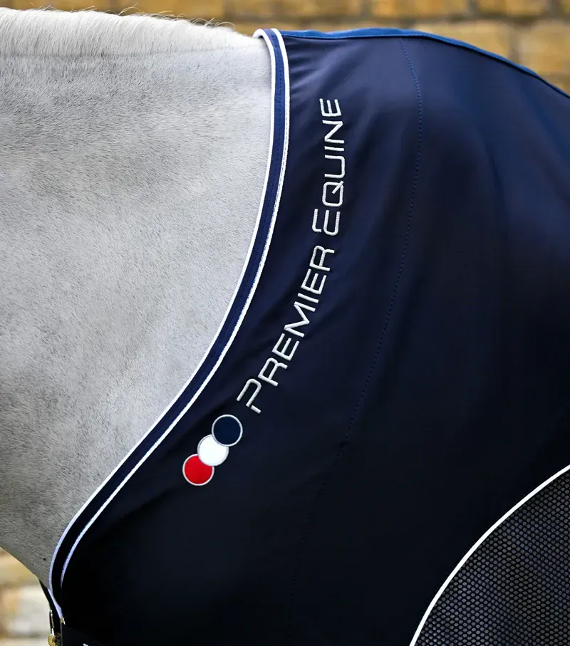 Premier Equine 6'6 Atlas Mesh Horse Cooler Rug in Navy-2