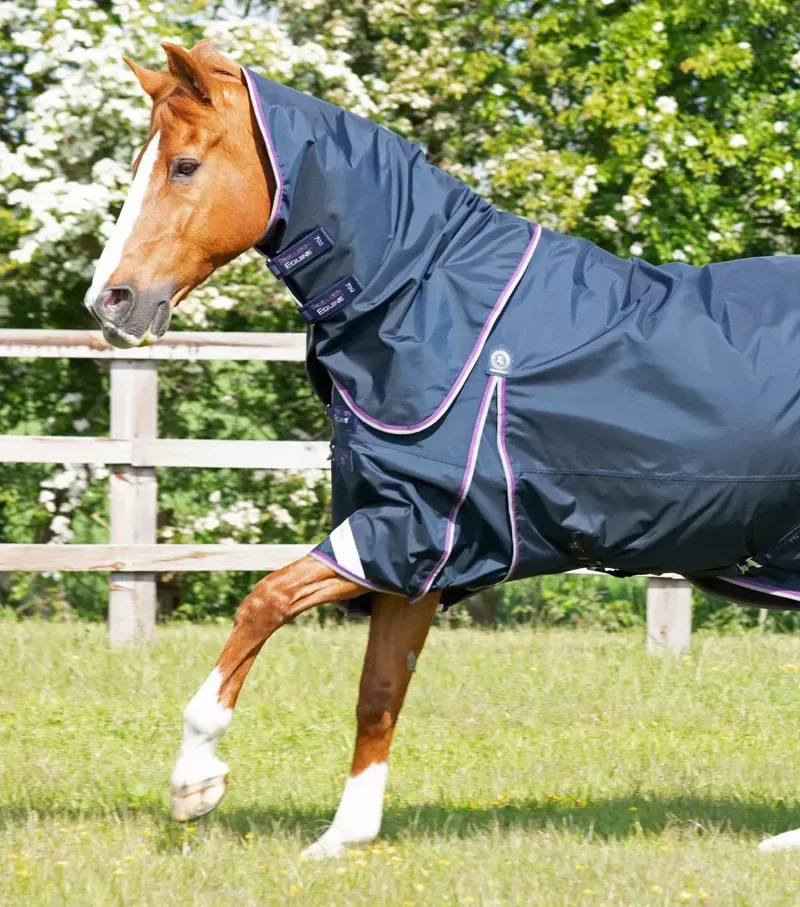 Premier Equine Buster 70g Turnout Rug With Classic Neck Cover in Navy-1